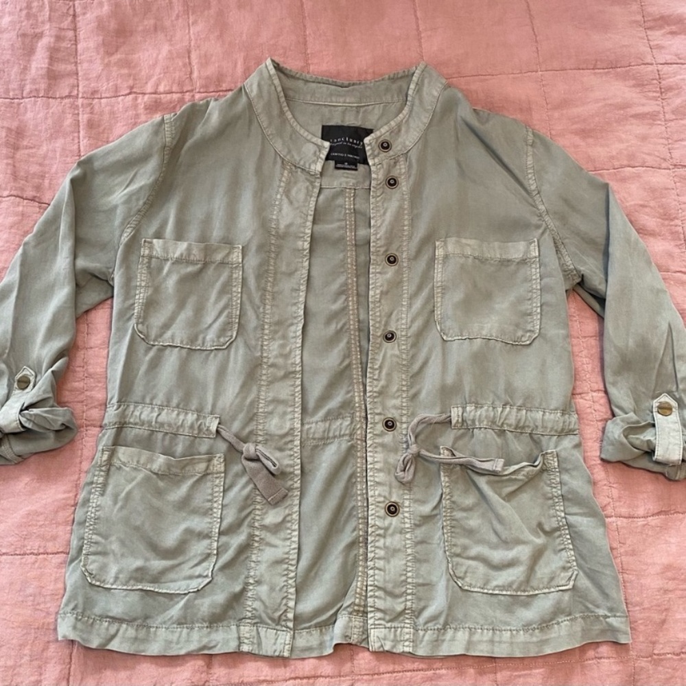 Sanctuary military style light weight jacket button up with pockets